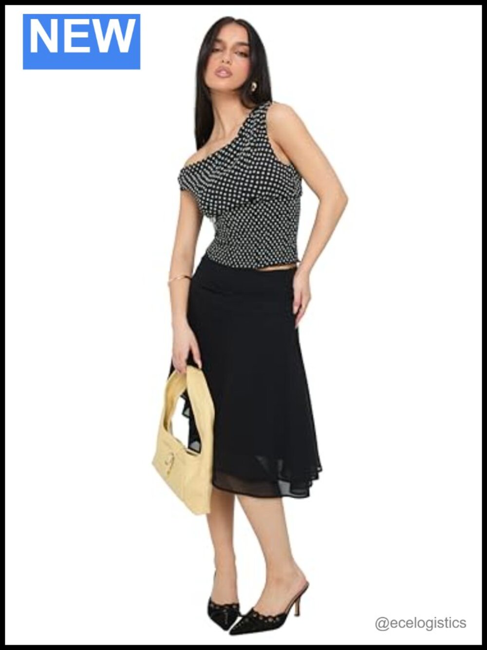 Princess Polly Asymmetrical Midi Skirt Side Zip Women's Casual